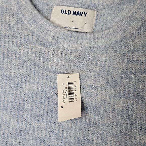 NWT Old Navy Womens Light Blue Sweater S Ribbed Knit Long Sleeve Crewneck Soft A - Picture 7 of 12